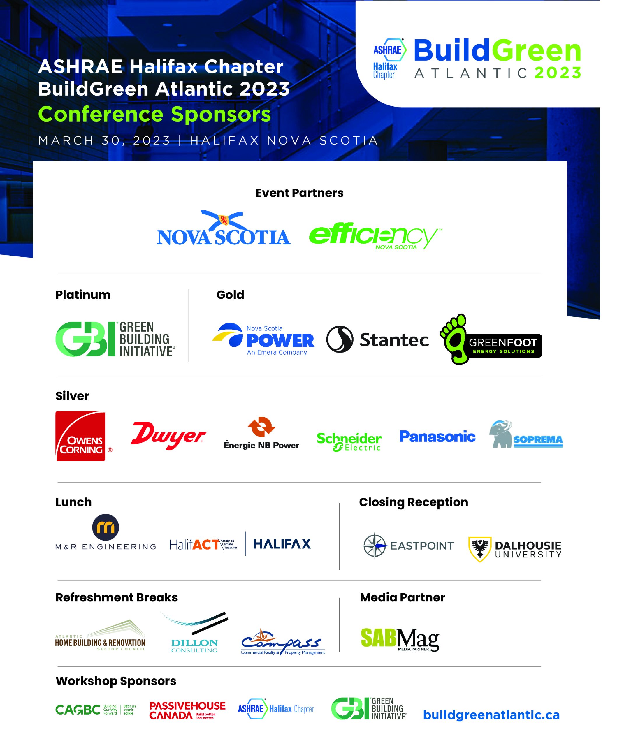 BuildGreen Atlantic 2023 Sponsors